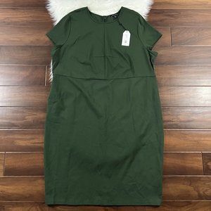 Universal Standard Plus Size Large / 22 - 24 Green Duffle Bag Front Seam Dress